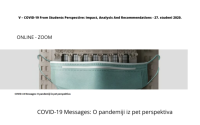 Konferencija // V – COVID-19 From Students Perspective: Impact, Analysis And Recommendations