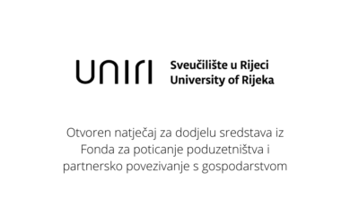 Otvoren natječaj za dodjelu sredstava iz Fonda za poticanje poduzetništva i partnersko povezivanje s gospodarstvom