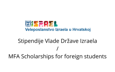 Stipendije Vlade Izraela / MFA Scholarships for foreign students