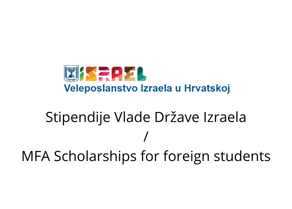 Stipendije Vlade Izraela / MFA Scholarships for foreign students