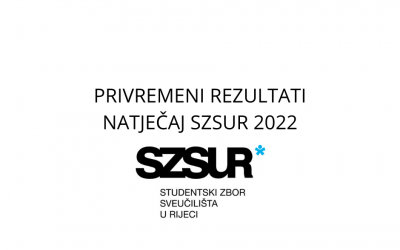 Privremeni rezultati – Natječaj SZSUR 2022