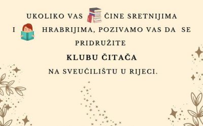 FORMIRANJE KLUBA ČITAČA NA SVEUČILIŠTU U RIJECI