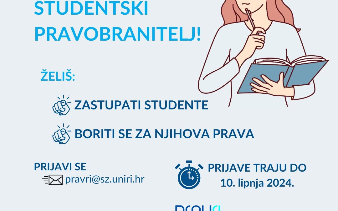 Biramo novog studentskog pravobranitelja i zamjenika studentskog pravobranitelja!