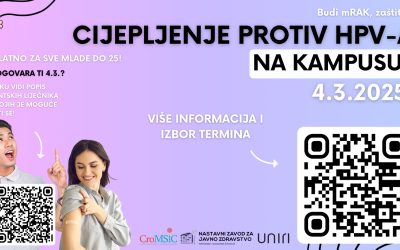 Prijavite se za besplatno cijepljenje protiv HPV-a – 4. ožujka na Kampusu